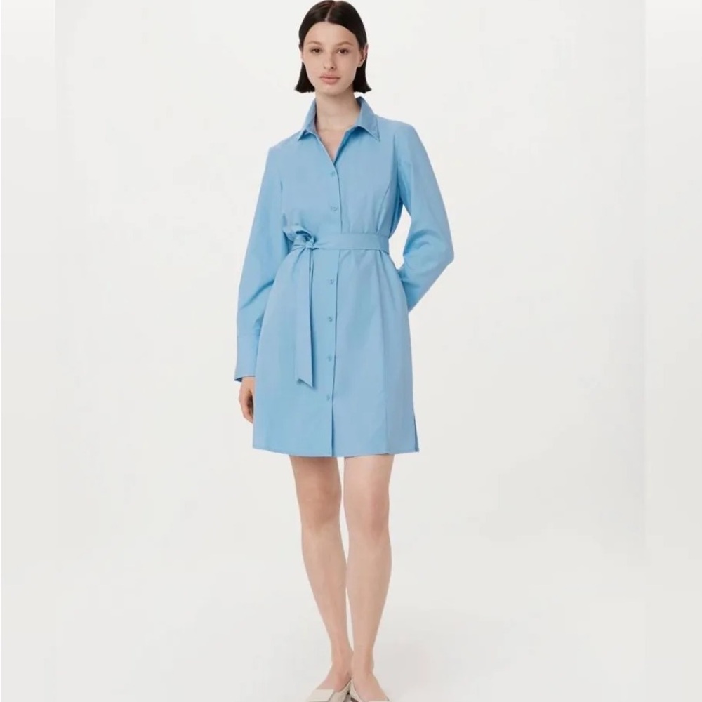 BNWT- The Poplin Shirt Dress in Sky - Medium